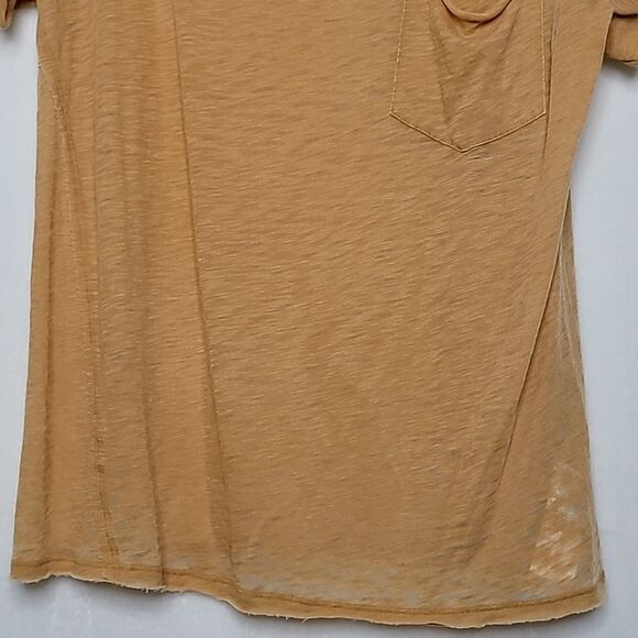 Free People Sheer Desert Sand Oversized Top Size Small - Picture 4 of 9